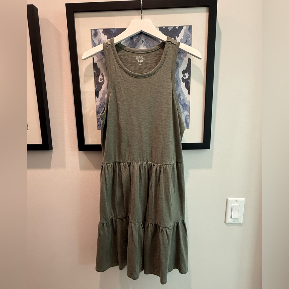 Market & Spruce Sleeveless Tank Dress in Olive